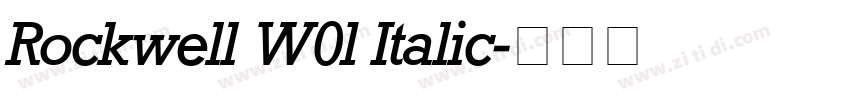 Rockwell W01 Italic字体转换